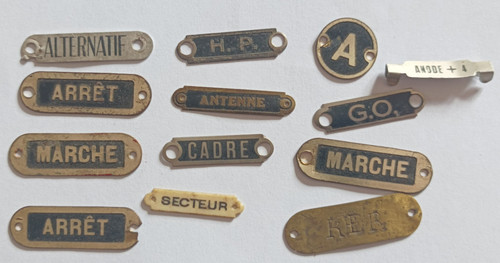 Lot ancienne plaque radio - plaque,