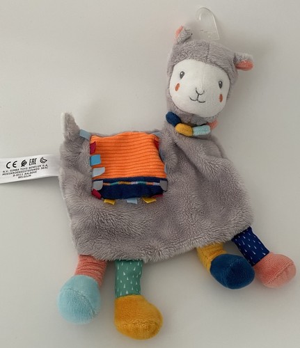 Doudou plat lama - plat, gris