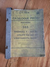 CATALOGUE PIECES TRACTEURS SÉRIE 265 FARMALL UTILITY VINEYARD Mc CORMICK T-10 FR
