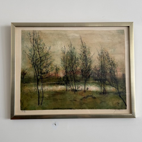 Lithographie encadrée signée