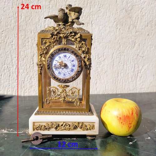 Pendule bronze marbre - et,