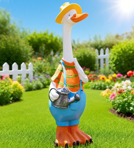 Statue jardin canard en - canard,