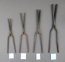 Fer à friser les cheveux ancien , outil vintage de coiffeur , début XXème siècle