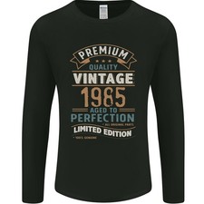 T-Shirt À Manches Longues Pour Hommes Vintage Premium 40e Anniversaire 1985