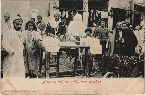 Cpa tunisia marchand de - ak,