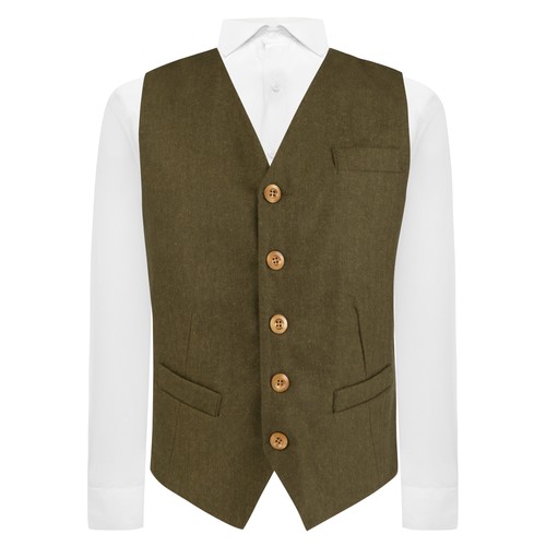 Gilet laine herringbone - en,