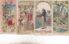 lot 4 images anciennes chansons populaires pub chocolat Révillon