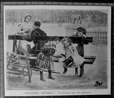 A CHAQUE AGE SES PLAISIRS CHOCARNE MOREAU TABLEAU ART gravure document 1895 