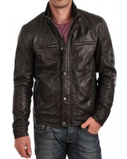 Blouson moto motard noir en