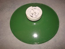 Ancien plafonnier abat-jour tôle émaillée - Luminaire - Lustre - Lampe