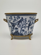 Cache-pot - porcelaine & bronze - neuf - disponible