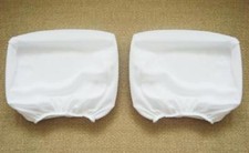 Blanc Appui-Tête Housses pour