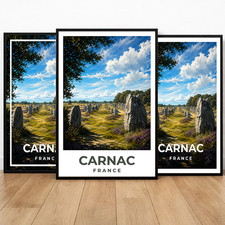 Affiche Voyage Carnac France -