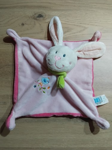 Tex doudou plat lapin rose - doudou,