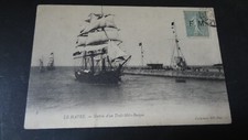 LE HÂVRE - ENTRÉE D'UN TROIS-MÂTS-BARQUE - CARTE POSTALE ANCIENNE