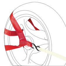 SANGLE D'ARRIMAGE ROUE ARRIERE MOTO ROUGE REMORQUE CHARGEMENT UTILITAIRE PORTE