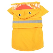 Dog Raincoat Waterproof Transparent PVC Brim Adjustable Hooded Dog Rain Jacket