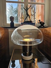 lampe globe verre 33cm chrome