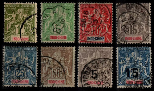 Indochine timbres groupe - indochine,