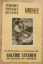 Affiche exposition Grisot 1957