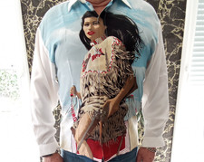 JOHNNY HALLYDAY superbe chemise l indienne western passion neuve