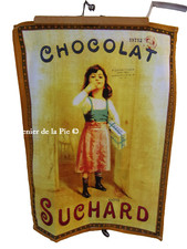 torchon de cuisine en coton publicité chocolat suchard essuie-mains fille rétro