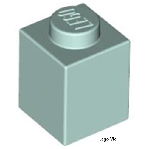 Lego 3005 brick 1x1 aqua - x5,