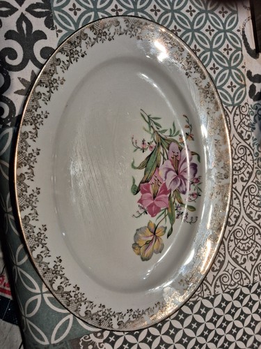 Plat service ovale ancien - ovale,