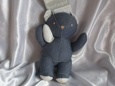 Doudou ours gris tissu