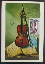 CARTE MAXIMUM TIMBRE N° 2072 LA LUTHERIE 1979 OBLITÉRÉ PARIS MIRECOURT 