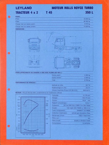 Leyland trucks tracteur - leyland, 4x2