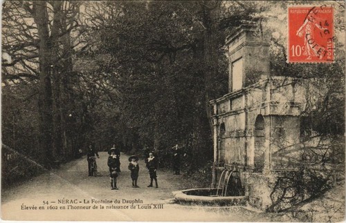Cpa nerac fontaine - cpa, du