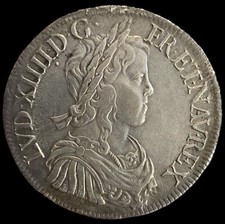 Écu Mèche Longue 1652 A Louis XIV