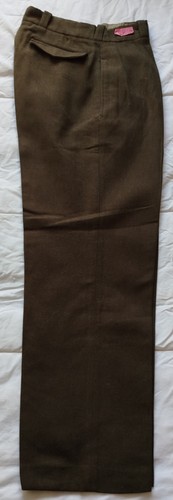 Pantalon laine kaki militaire - pantalon,
