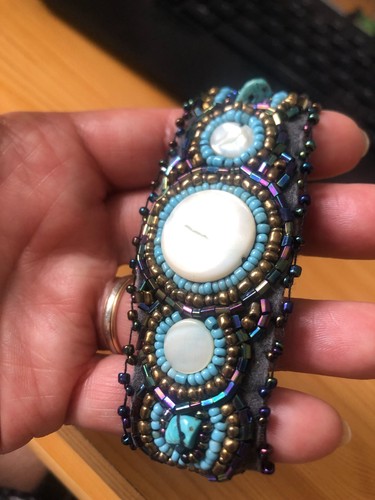 Bracelet broderie perles - broderie, de