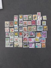 Lot timbres fleurs - lot,