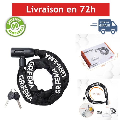 Chaîne antivol vélo grifema - chaîne,