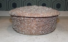 ANCIENNE BONBONNIERE CERAMIQUE ART DECO EMAIL CRISPÉ MARQUAGE 202