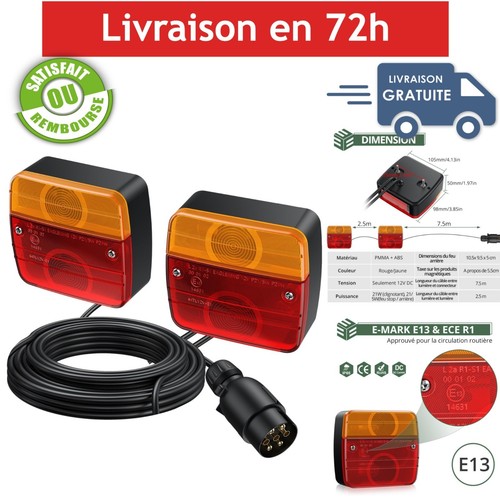 Feux arrière remorque - , led