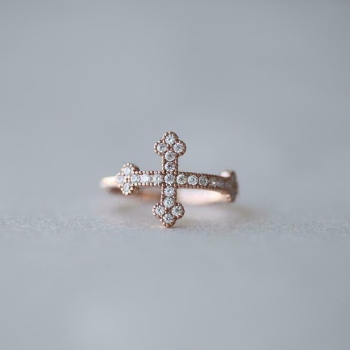 Bague fiançailles croix - bague, de