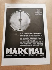 Publicité de 1931 MARCHAL phares automobiles trilux Bifox Standarcode 3280