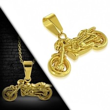 Pendentif moto en acier
