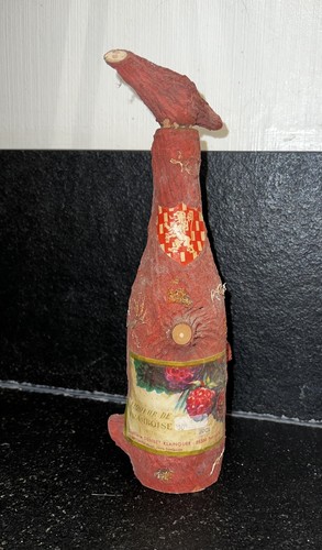 Ancienne bouteille alcool bois - ancienne,