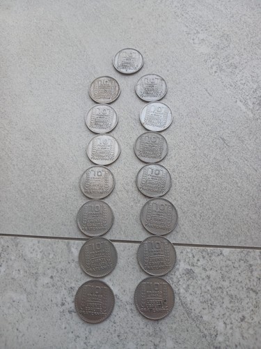 Lot pieces francs turin - 10,