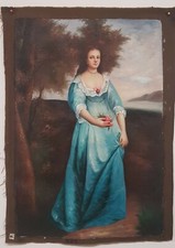 Carré Peinte à la Main Huile