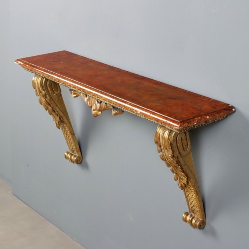 Console ancien bois gravé - console,