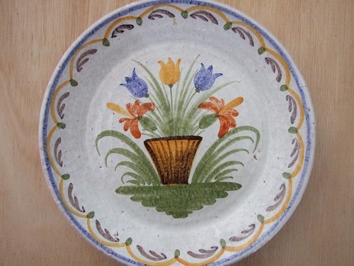 Assiette nevers décor floral - assiette,