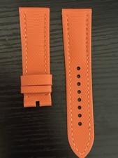 Neuf Blancpain Fifty Fathoms 23mmx20mm Noir Toile à Montre Sangle W Gris Couture