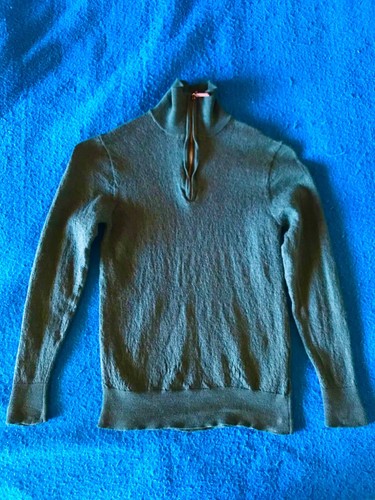 Pull col zippé - , mérinos