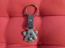 Ancien porte-clés métal-Souris "Diddl" dans lettre alphabet A